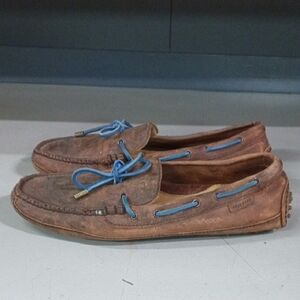 Cole Haan Brown Loafers with Blue Details